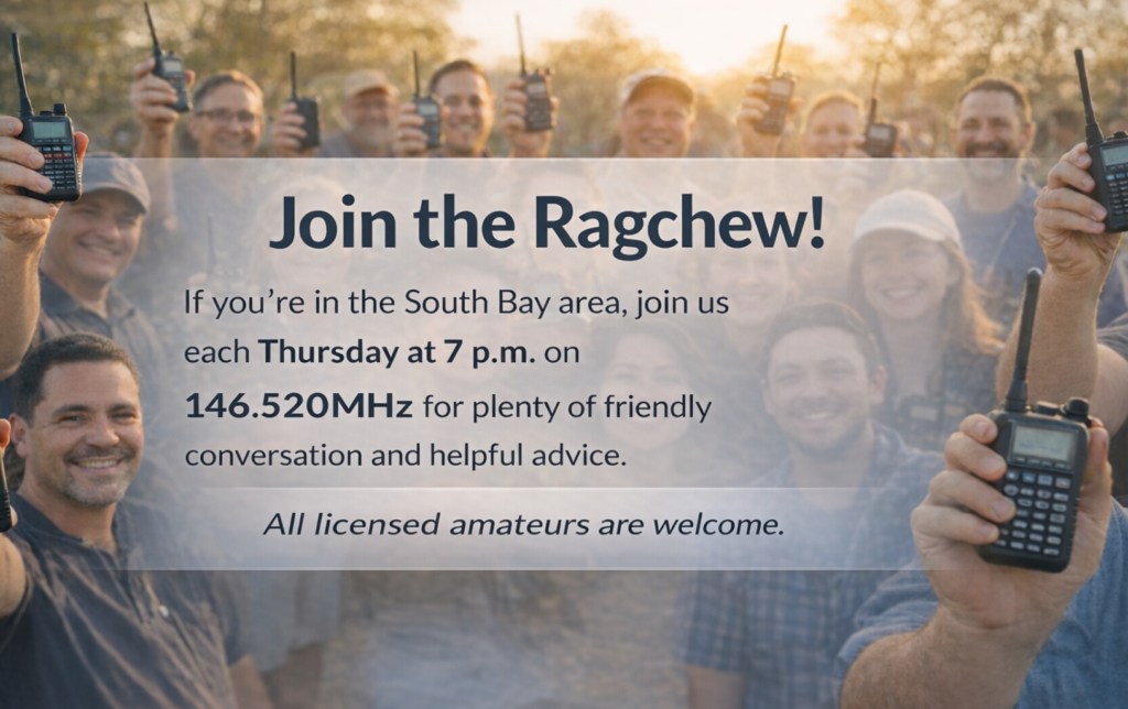 Graphic promoting the ragchew on 146.520.