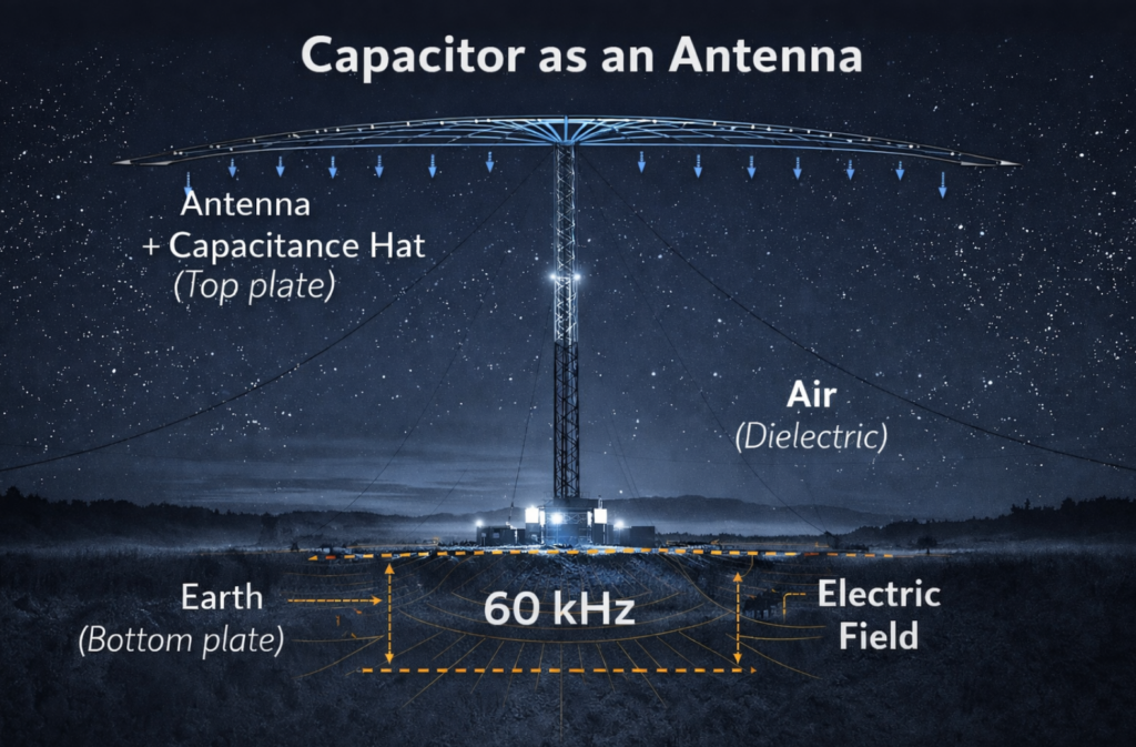 Illustration depicting an enormous capacitance hat.
