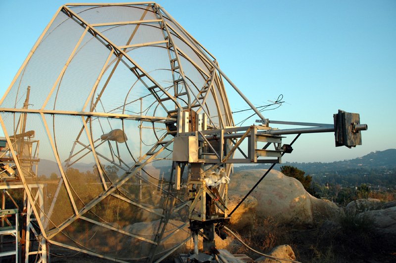Parabolic moonbounce dish antenna at amateur radio station WA6PY in California